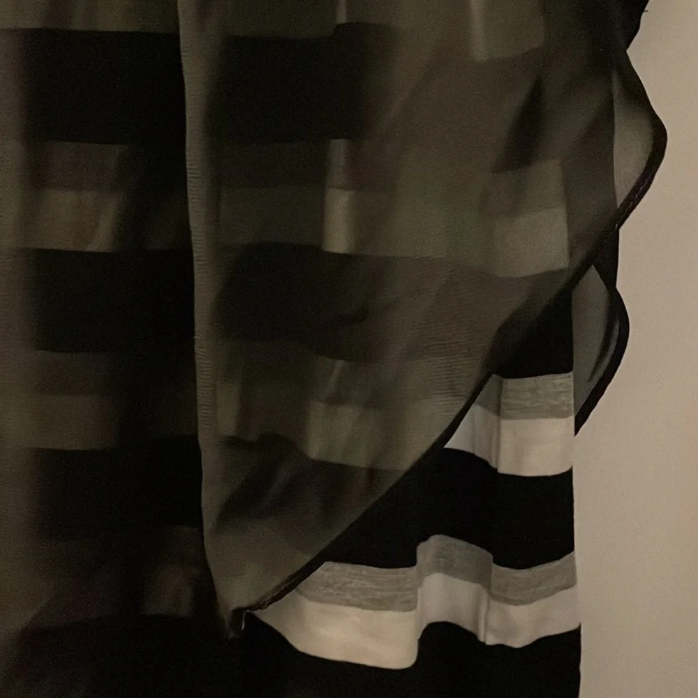 Striped tank with sheer overlay - Picture 3 of 4